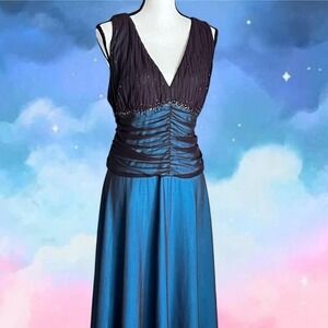 Plus size 20 Y2K fairycore princess side zipper dress ruching rennfaire  beading